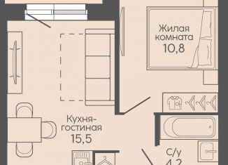 Продам однокомнатную квартиру, 36.3 м2, Волгоград, Трёхгорная улица, 27