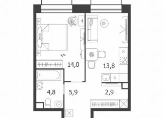 Продам 1-комнатную квартиру, 41.4 м2, Москва, улица Петра Кончаловского, 5, Даниловский район