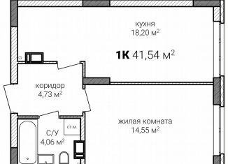 1-ком. квартира на продажу, 41.5 м2, Нижегородская область