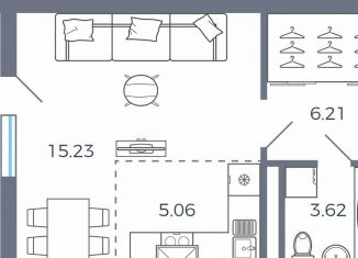 1-комнатная квартира на продажу, 32.9 м2, село Николаевка