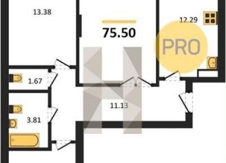 Продаю трехкомнатную квартиру, 75.5 м2, Воронеж, Коминтерновский район, Елецкая улица, 5А