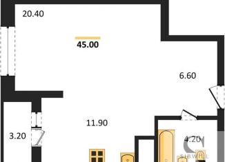 Продается 1-ком. квартира, 45.2 м2, Новосибирск, метро Маршала Покрышкина