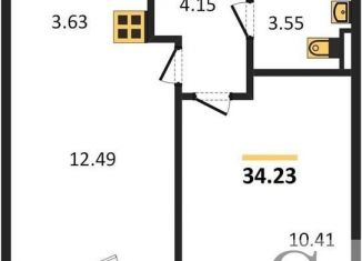 Продаю однокомнатную квартиру, 34.2 м2, Новосибирск, улица Ясный Берег, 16, ЖК Ясный Берег