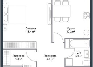 Продам 1-комнатную квартиру, 45 м2, Москва, метро Печатники