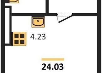 Продаю однокомнатную квартиру, 24 м2, Новосибирск, ЖК Ясный Берег, улица Ясный Берег, 16