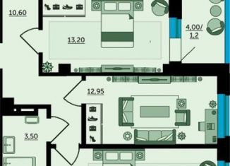 Продам трехкомнатную квартиру, 74 м2, Ростов-на-Дону, Раздорская улица, 2А, ЖК Грин Парк