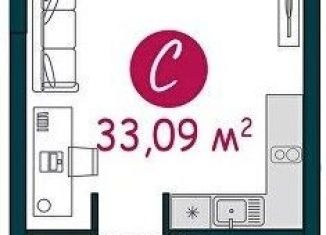 Продам квартиру студию, 33.6 м2, Тюмень, ЖК ДОК, Краснооктябрьская улица, 8