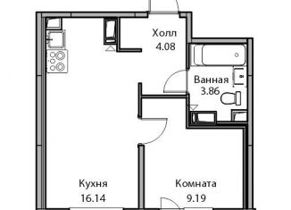 Продажа 2-комнатной квартиры, 34.1 м2, Санкт-Петербург, Ивинская улица, 19к3, метро Беговая