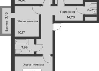 Продажа трехкомнатной квартиры, 81.6 м2, Санкт-Петербург, муниципальный округ Ульянка, улица Лёни Голикова
