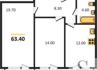 Продажа двухкомнатной квартиры, 63.4 м2, Новосибирск, Воинская улица, 69, метро Золотая Нива