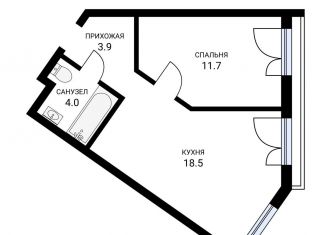 Продажа 1-комнатной квартиры, 38.1 м2, Москва, Красносельский район