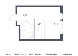 Квартира на продажу студия, 25.9 м2, Москва, жилой комплекс Квартал Западный, к2