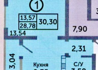 Продается 1-комнатная квартира, 30.5 м2, Оренбург, ЖК Ботанический сад