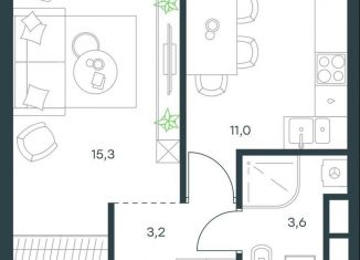 Продажа 1-ком. квартиры, 33.1 м2, Москва, Причальный проезд, 10Б, ЖК Левел Причальный