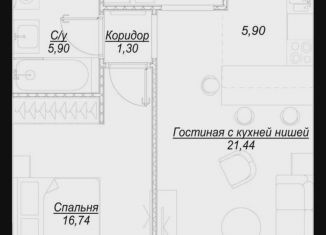 1-комнатная квартира на продажу, 55.1 м2, Москва, 1-й Сетуньский проезд, вл6, станция Кутузовская