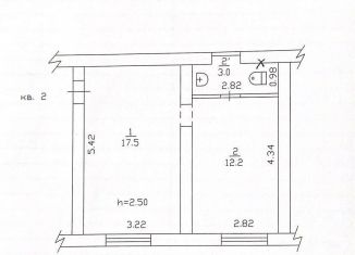 Продаю 2-ком. квартиру, 32.7 м2, станица Динская, Театральная улица, 11