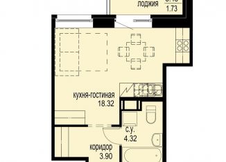 Продается квартира студия, 28.3 м2, Санкт-Петербург, метро Удельная