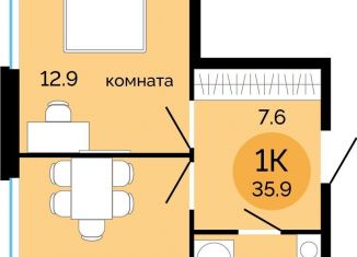 Продается 1-комнатная квартира, 35.9 м2, Пермь, Свердловский район, улица Яблочкова, 5к5