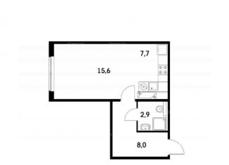 1-комнатная квартира на продажу, 24.2 м2, Сочи, микрорайон Новая Мацеста