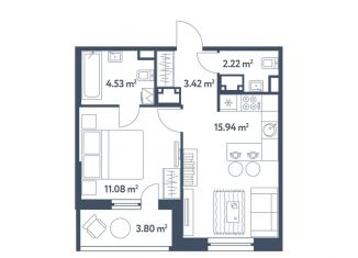 Двухкомнатная квартира на продажу, 39.1 м2, Москва, жилой комплекс Светлый Мир Станция Л, к8, ЖК Светлый Мир Станция Л