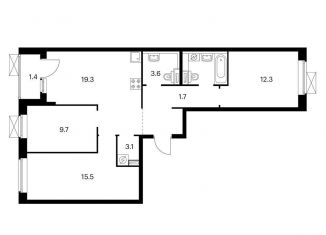 Продам 3-ком. квартиру, 75 м2, Екатеринбург, ЖК Космонавтов 11, жилой комплекс Космонавтов 11, 4.2