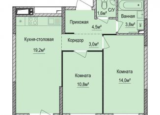 Продаю 2-комнатную квартиру, 56.9 м2, Ижевск, Устиновский район