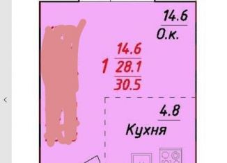 Продажа квартиры студии, 30.5 м2, Новоалтайск, улица Титова, 8, ЖК Демидов Парк