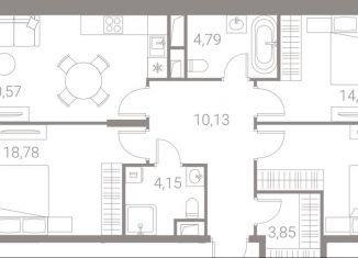 Продам 3-комнатную квартиру, 90.1 м2, Москва, ЖК Лайф Варшавская