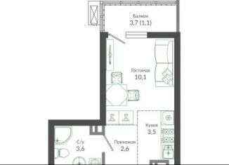 Квартира на продажу студия, 20.9 м2, Сочи, ЖК Флора, улица Искры, 66/9к1