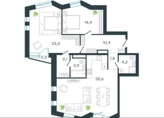 Продам трехкомнатную квартиру, 97.2 м2, Москва, ЖК Левел Стрешнево, Волоколамское шоссе, 81/2с2