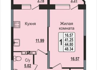 1-комнатная квартира на продажу, 48.3 м2, Ногинск, 7-я Черноголовская улица, 17