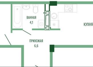 1-комнатная квартира на продажу, 43.8 м2, Краснодар, Круговая улица, 6