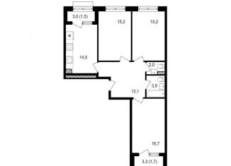 Продам 3-комнатную квартиру, 83.3 м2, Москва, Михалковская улица, 48с8, ЖК Михалковский