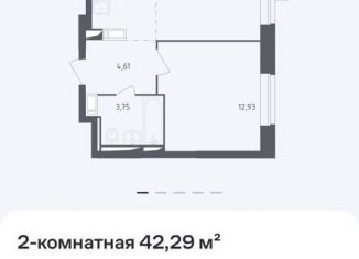 Продаю двухкомнатную квартиру, 42.3 м2, посёлок Мирный, улица Академика Северина, 13