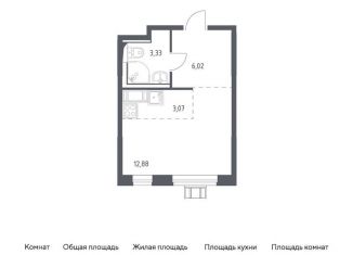 Продаю квартиру студию, 25.3 м2, Московская область, жилой комплекс Прибрежный Парк, к6.2