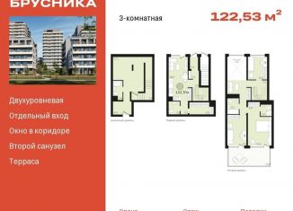 Продам 3-ком. квартиру, 122.5 м2, Новосибирск, ЖК Авиатор, жилой комплекс Авиатор, 2