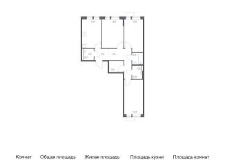 3-ком. квартира на продажу, 78.6 м2, Московская область
