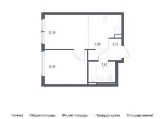 Продам 2-комнатную квартиру, 34.6 м2, Москва, жилой комплекс Остафьево, к20