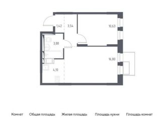 1-комнатная квартира на продажу, 40.4 м2, Московская область, жилой комплекс Горки Парк, к3.2