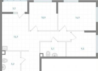 Продам трехкомнатную квартиру, 73.2 м2, Екатеринбург, метро Площадь 1905 года