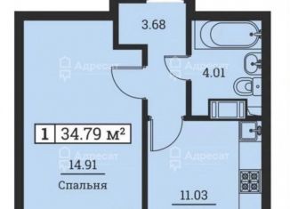 Продается 1-комнатная квартира, 34.8 м2, Мурино, ЖК Урбанист, Екатерининская улица, 19