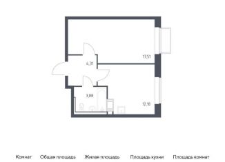 Продается 1-ком. квартира, 37.9 м2, Московская область, жилой комплекс Томилино Парк, к6.1