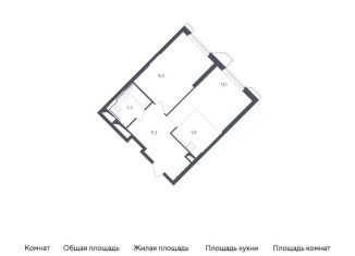 Продам 1-комнатную квартиру, 51.4 м2, Московская область, жилой комплекс Спутник, 21