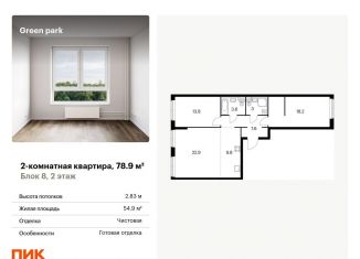 Двухкомнатная квартира на продажу, 78.9 м2, Москва, Берёзовая аллея, 17к2