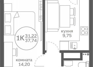 Продаю однокомнатную квартиру, 31.2 м2, Тюменская область, улица Петра Ершова, 10
