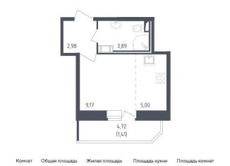 Продажа квартиры студии, 22.5 м2, Санкт-Петербург, жилой комплекс Живи в Рыбацком, 5, метро Рыбацкое