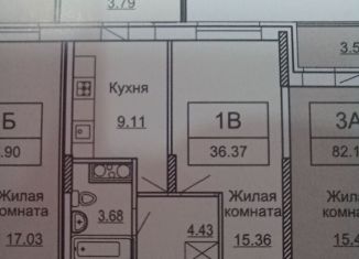 Продам однокомнатную квартиру, 36 м2, Чебоксары, Ленинский район, проспект Геннадия Айги, поз14
