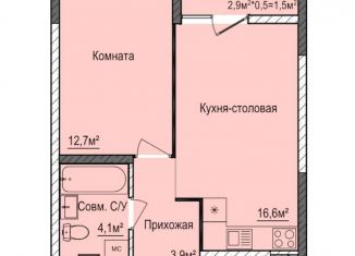Продажа однокомнатной квартиры, 37.3 м2, Ижевск, ЖК Покровский
