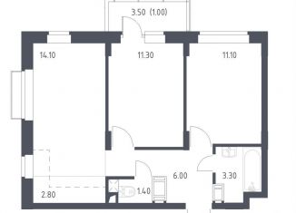 Продается 2-комнатная квартира, 51 м2, поселение Рязановское, улица Уточкина, 8к2