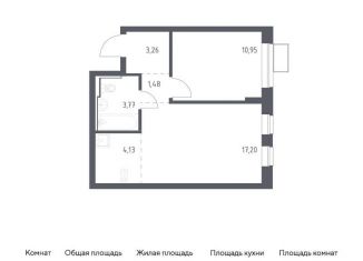 1-ком. квартира на продажу, 40.8 м2, Московская область, жилой комплекс Егорово Парк, к3.1